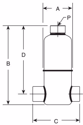 Armstrong 自由杠杆浮球型排液阀 – 180-LD系列 Armstrong 181-LD physical dimensions drawing