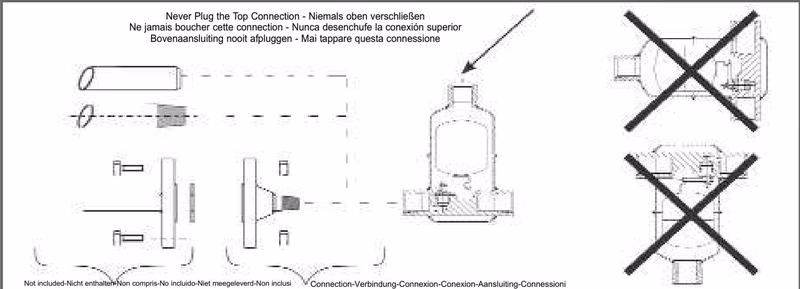 Armstrong 自由杠杆浮球型排液阀 – 180-LD系列 Armstrong 180-LD Series installation diagram