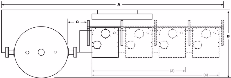Armstrong ABH 热水产生和控制解决方案 Armstrong ABH standard package dimensions figure 1