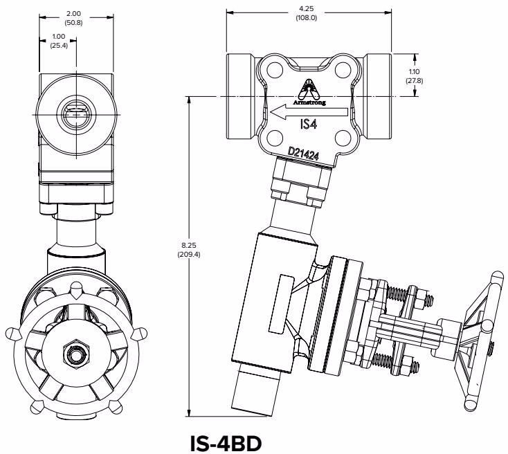 Armstrong IS-4BD universal connector with blowdown valve