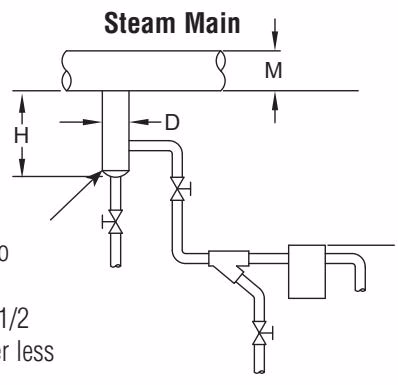 Armstrong 热静力膜盒蒸汽疏水阀 – WT 系列 Armstrong WT Series trap draining drip leg on steam main