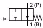 Bürkert 142616 control function B symbol