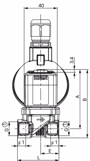 BURKERT 20009797 Type 6213 ATEX variant dimensions