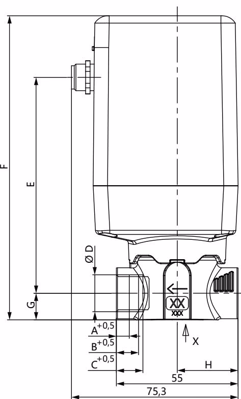宝德 BURKERT 20010785 宝德 BURKERT 3280 螺纹版本尺寸图