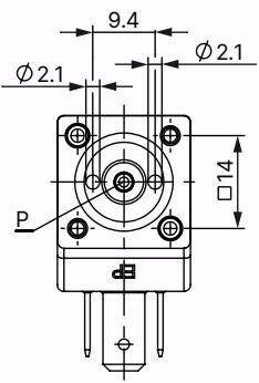 Burkert 20023660 Type 2861 sub-base body dimensions