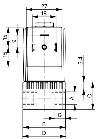 BURKERT 20036646 (Type 6013) standard variant dimensions drawing 2