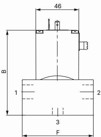 宝德 BURKERT 20037311 0121 型标准版本尺寸图