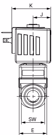 宝德 BURKERT 20047544 DN 12 螺纹版本尺寸表