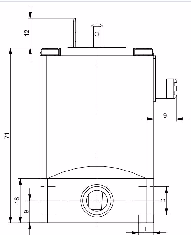 宝德 BURKERT 20059157 金属阀体尺寸图