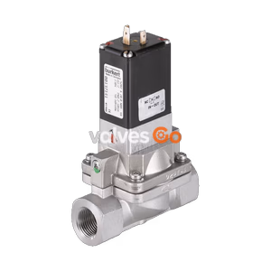 BURKERT 20068758 Burkert Type 5282 2/2-Way Servo-Assisted Solenoid Valve, G 1/2, Stainless Steel, FKM