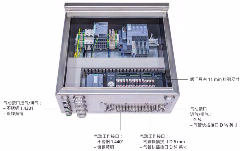 宝德 BURKERT 20072204 宝德 (Burkert) 8647 型不锈钢或阳极氧化铝 AirLINE Quick 适配器