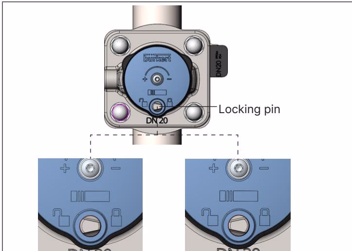 BURKERT 20084288 Burkert Type 2973 locking the handwheel
