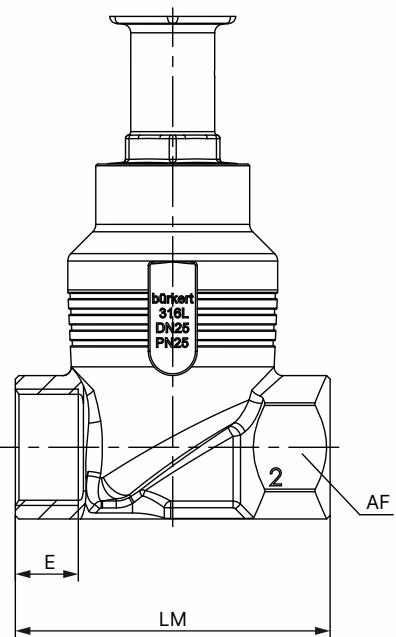宝德 Burkert 20085887 螺纹连接阀体尺寸