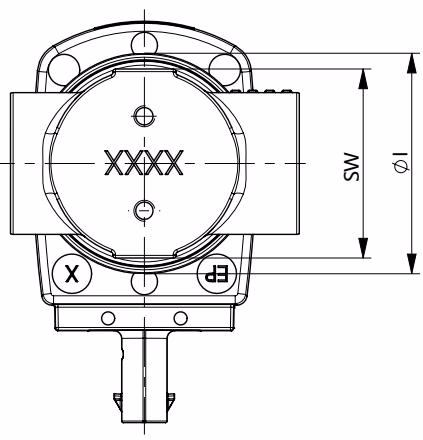 宝德 BURKERT 20092884 6440 型螺纹版本尺寸图