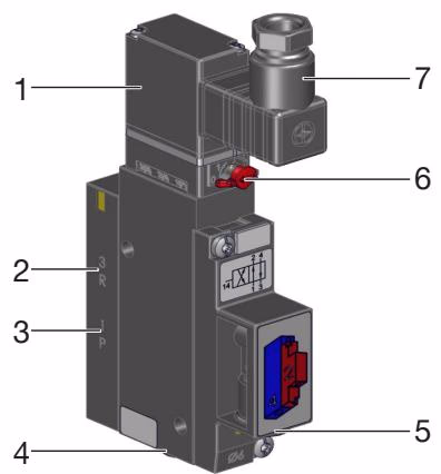 BURKERT 20098517 BURKERT Type 8640 structure of solenoid valve type 5470
