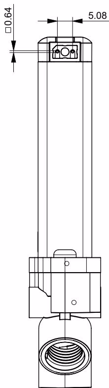 Burkert 20100157 Type 6757 dimensions for threaded variant