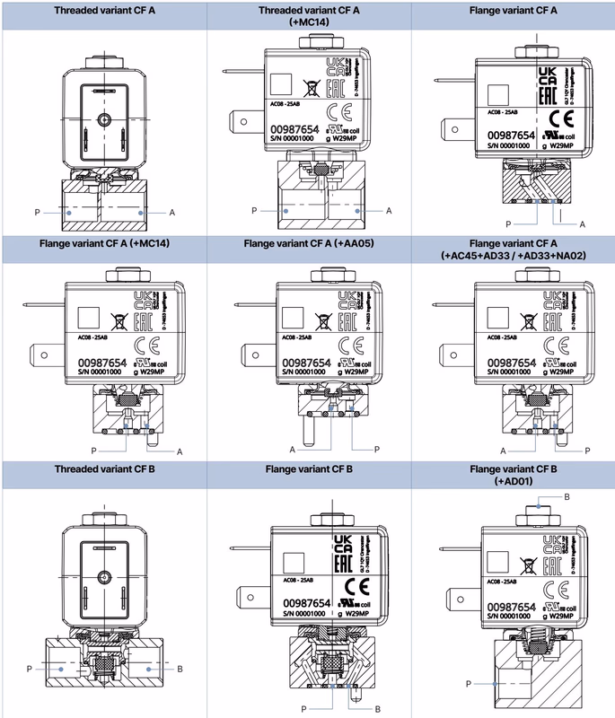 Bürkert 20107722 Type 7011 electrical pin assignment