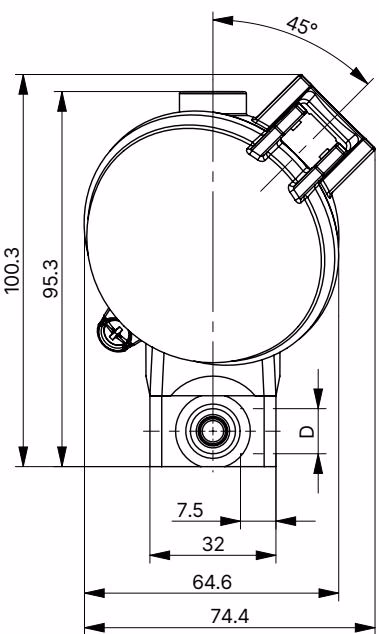 BURKERT 20108881 Explosion-proof terminal box dimensions