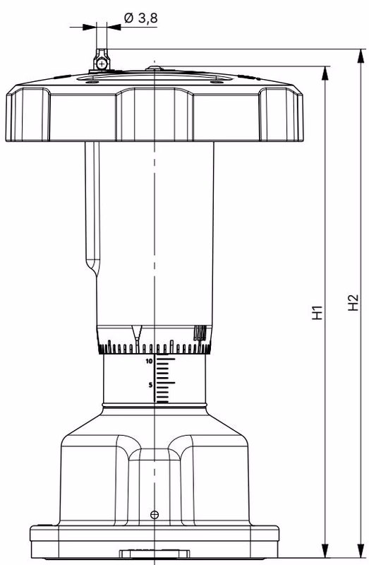BURKERT 20111668 Type 2973 manual actuator dimensions