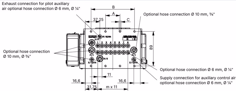 Burkert 20113472 (Type 8652) dimensions drawing