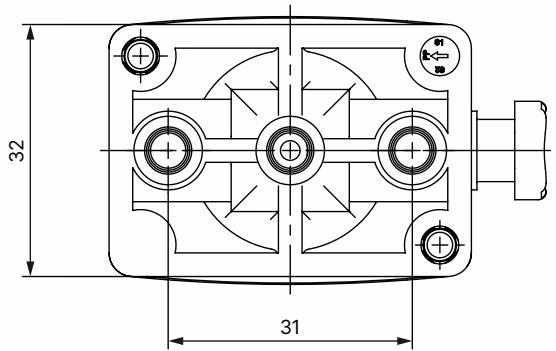 宝德 BURKERT 20128245 0331 型塑料阀体尺寸