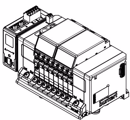 宝德 BURKERT 20135566 宝德 (Burkert) 8652 型 4 阀槽、8 阀槽和 12 阀槽版本尺寸
