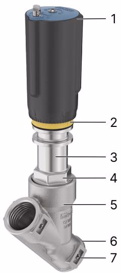 BURKERT 20137400 Burkert 2920 2/2-way angle seat valve structure