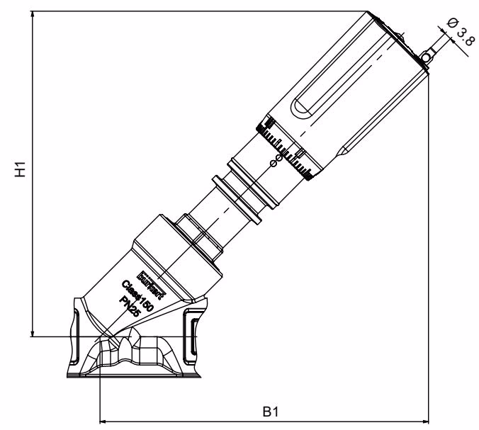 宝德 BURKERT 20141842 宝德 BURKERT 2920 型手轮尺寸 S 的执行机构尺寸