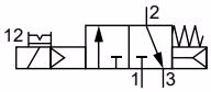 BURKERT 204710 circuit function C 2x3/2-way diagram