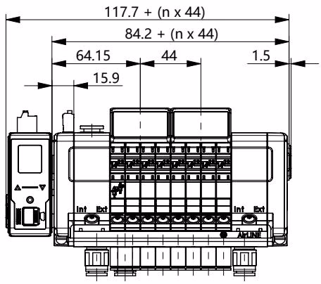 宝德 BURKERT 323275 宝德 BURKERT 8652 型 4、8 和 12 阀槽版本尺寸图