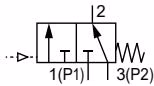 BURKERT 336909 Type 2106 control function E symbol