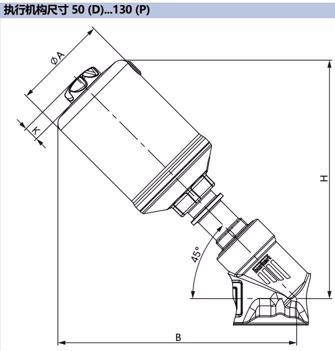 宝德 BURKERT 337816 2060型 执行机构尺寸