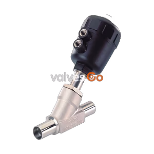 BURKERT 344501 Pneumatically Operated 2/2-Way Angle Seat Valve, Weld End, Stainless Steel