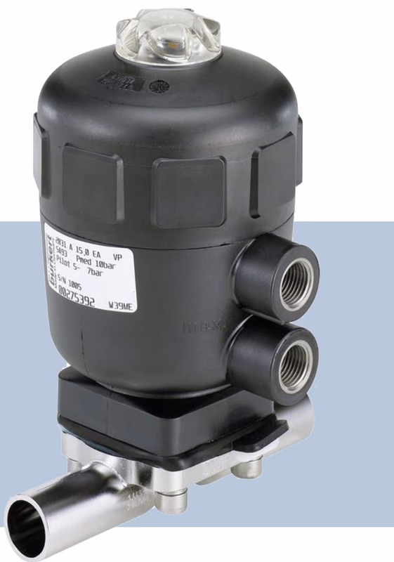 BURKERT 348055 Type 2031 2/2-way diaphragm valve with pneumatic plastic actuator
