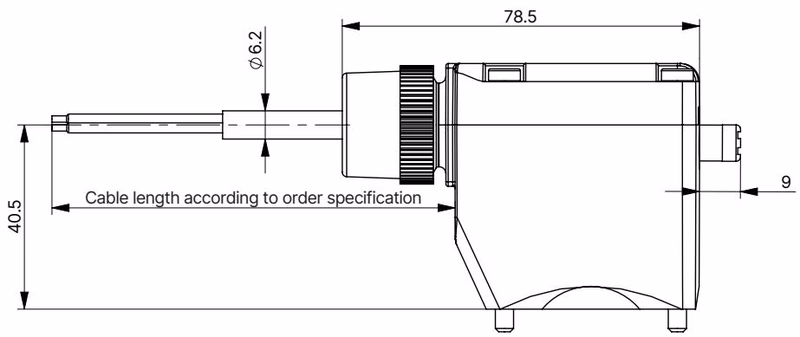 Burkert 353673 explosion-proof cable variant dimensions
