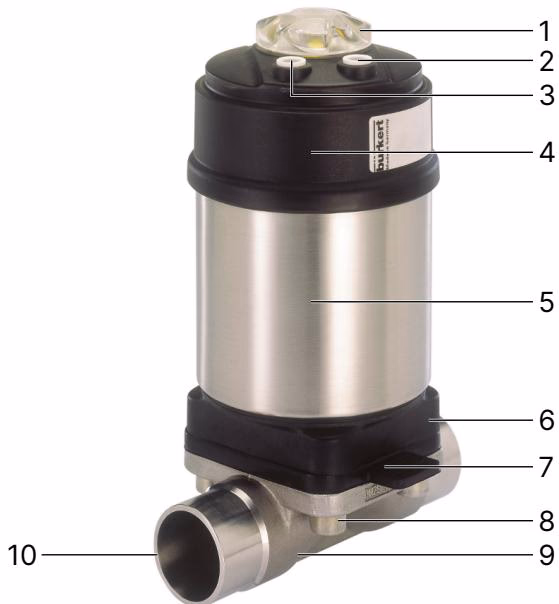 Burkert 356531 product overview of 2/2-way valve Type 2103