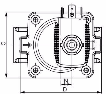 宝德 BURKERT 378864 宝德 (BURKERT) 6281 型阀体尺寸表