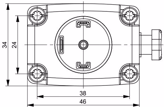 宝德 BURKERT 453692 0330 型金属阀体尺寸图