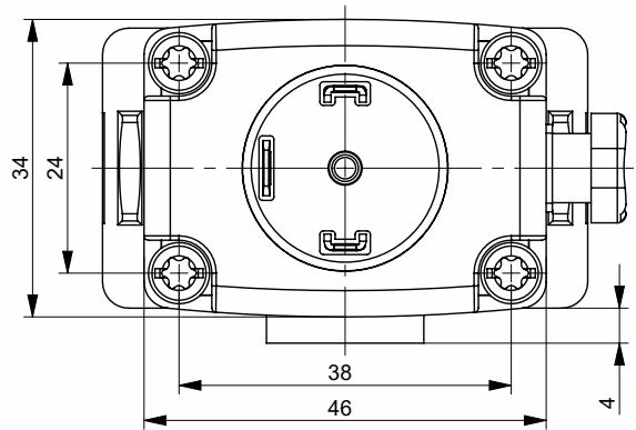 宝德 BURKERT 454192 0330 型塑料阀体尺寸图