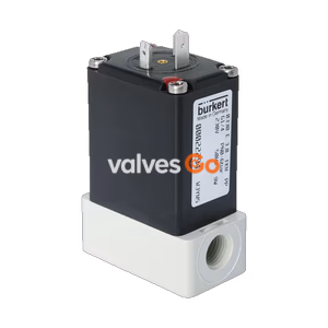 BURKERT 457472 2/2-Way Solenoid Valve, PP Body, NPT 1/4