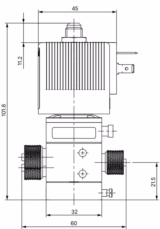 Burkert 463891 Type 5420 standard variant dimensions