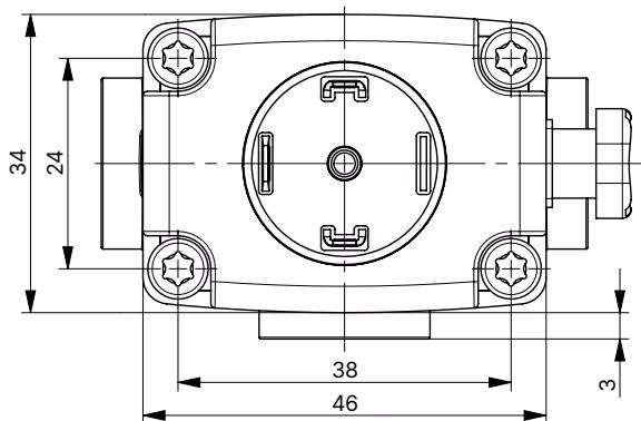 BURKERT 465612 plastic body dimensions and port connections