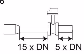 Монтажные расстояния до и после расходомера Burkert 556289 Type 8012