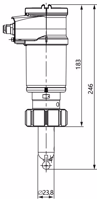 宝德 BURKERT 559616 8222型 C = 1 cm-1 尺寸图