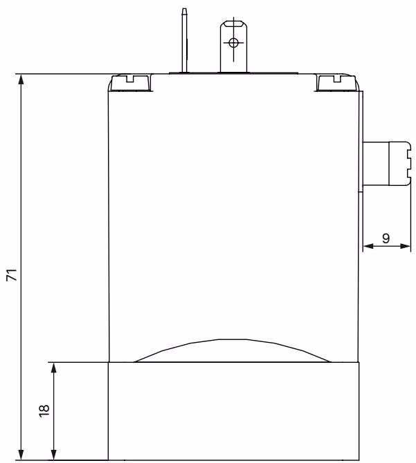 BURKERT 93911864 Dimensions metal body standard variant view 2