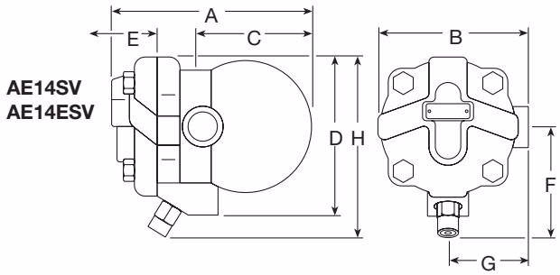 斯派莎克 Spirax Sarco AE14SV 尺寸图