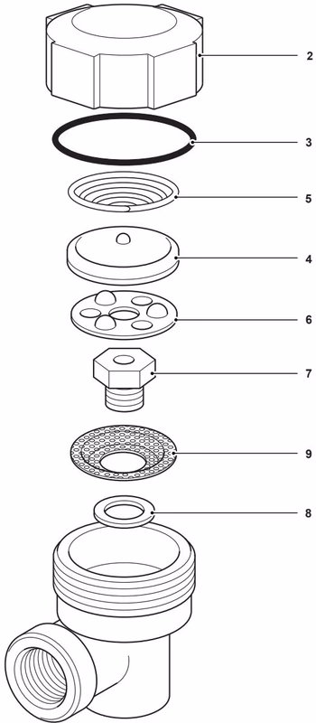 Spirax Sarco BPT13 exploded view showing capsule and seat assembly