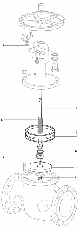 斯派莎克 Spirax Sarco BSA3-BD 波纹管密封截止阀 DN200-DN250 备件图