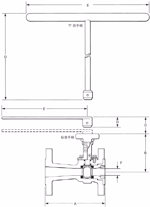 Spirax Sarco KBV21 dimensional drawing