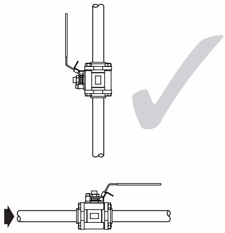 斯派莎克 Spirax Sarco M16Vi 气体工况正确安装示意图